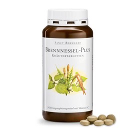 Sanct Bernhard Nettle Plus Herbal Tablets with Vitamin C, Horsetail Herb and Birch Leaf Powder, 300 Tablets