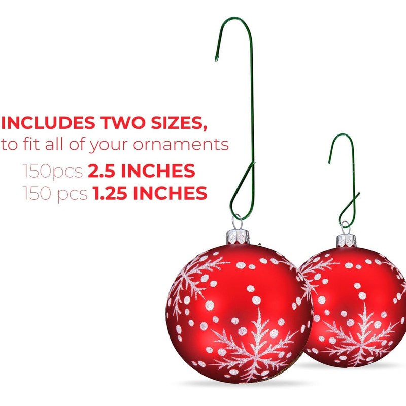 Silver Ornament Hooks Pack Of 300