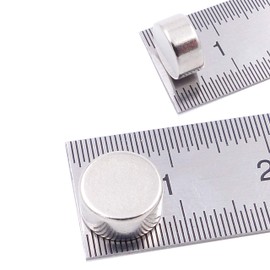 Brudazon 50 Mini Disc Magnets 8 x 4 mm N52 Strongest Level - Neodymium Magnets Ultra-Strong Power Magnet for Model Making, Photo, Whiteboard, Pin Board, Fridge, Crafts Magnetic Disc Extra Strong