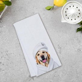 Zelaxeyi Funny Labrador Bathroom Towel,Funny Labrador Towel is Suitable for Bathroom and Kitchen Decor,A Gift for Dog Moms and Dog Lovers (16x24in)