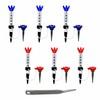 Golf Tees, Magnetic Tees, Set of 6 with Green Fork