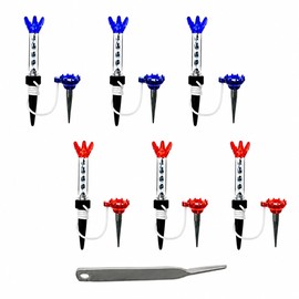 Golf Tees, Magnetic Tees, Set of 6 with Green Fork (No Loss/Long Lasting), Golf Tees, Long Tees, Holder Tees, String Included, Golf Equipment