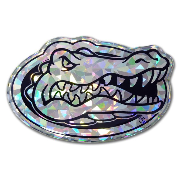 Elektroplate Florida Gators Silver Reflective 3D Decal Domed Auto Sticker Emblem