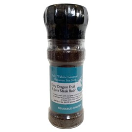 Salty Wahine Gourmet Hawaiian Sea Salts, Fiery Dragon Fruit & Java Steak Rub, Grinder