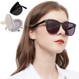 OCCI CHIARI Folding Sunglasses Readers 2.5 Women Large Sun Reading Glasses(1.0 1.25 1.5 1.75 2.0 2.25 2.5 2.75 3.0 3.5) Outdoor UV400