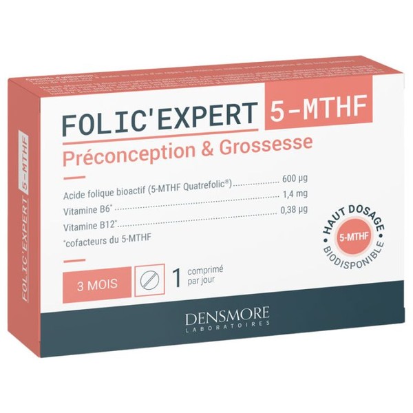 Densmore laboratoire Gynécologie Folic Expert 5-Mthf Préconception & Grossesse Densmore comprimés, 90 tablets