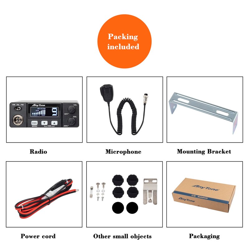 CB Radio 40 Channels AM/FM CB Radio Kit CB 27