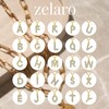 Zelaro Women's Necklace with Letters, Chain Gold and Chain Silver