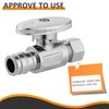 2-PCs HeSun Expansion Pex Straight Stop Valve, 1/2" PEX-A x
