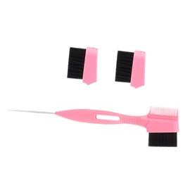 MERRYHAPY Pure Pvc Case Eyebrow Brush Double-ended Hair Edge Brush with Replaceable for Women and Men