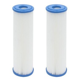 Filtro de agua cartuchos de repuesto plisado para retención de partiçulas y sedimentos compatible con rotoplas | Paquete de 2 cartuchos | Diámetro 7cm x 23.5cm largo