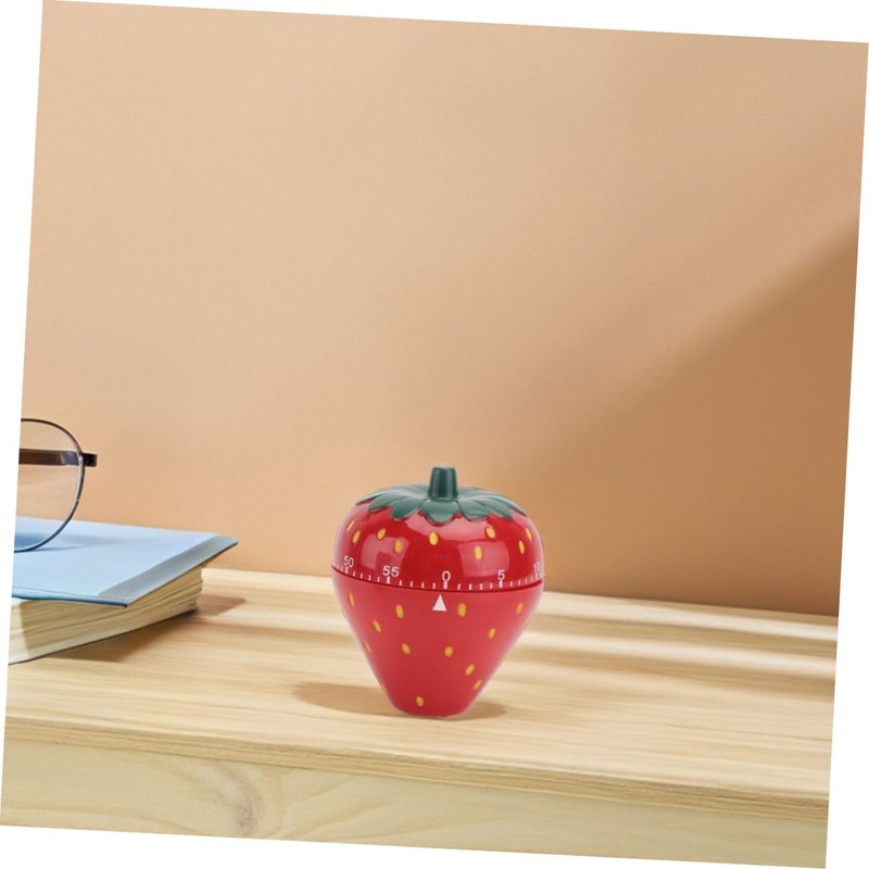 ULTECHNOVO Strawberry Shaped Mechanical Timer Manual Countdown Timer for Cooking