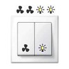 Generisch 2 x Fan Symbol Sticker and 2 x Light Symbol Sticker. Switch Sticker (R75/8/1) T (1.5 x 1.5 cm)