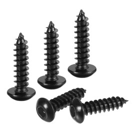 sourcing map Hex Socket Self Tapping Screws, M3 x 12mm Carbon Steel Wood Screw 200pcs
