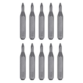 sourcing map 10pcs Y2.0 Tri Wings Screwdriver Bit 5/32" Hex Shank 28mm Length Magnetic 3 Point Y-Shaped Head Hex Bits S2 Steel Screw Driver Bit for Electric Manual Screwdrivers Precision Repair