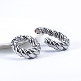 PUNKYOUTH Ear Hanger Weights for Streched Ear Gauges 0g(8mm) Stainless Steel Ear Heavy Dangle for Women Plugs Tunnels Piercing Kit