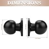 Probrico 5 Pack Black Dummy Knobs,Non-Turning Door Knobs for Interior