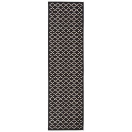 Safavieh Courtyard Collection CY6919-226 Black and Beige Indoor/ Outdoor Runner (2'3" x 8')