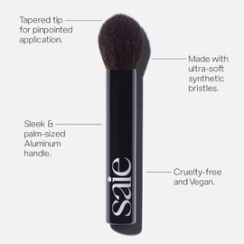 Saie The Fluffy Brush - Soft, Multi-Use Targeted Powder Brush - Tapered Tip for Precision Application - Vegan, Cruelty-Free (1 Count)