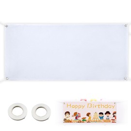 White Flag, 100x180cm, 1 Piece, Flag White Background, Blank White Flag, 4 Grommets, Eyelet in Every Corner, 10m Rope