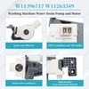 W11396717 W11263349 Washer Drain Pump Assembly Compatible with Whirlpool Maytag