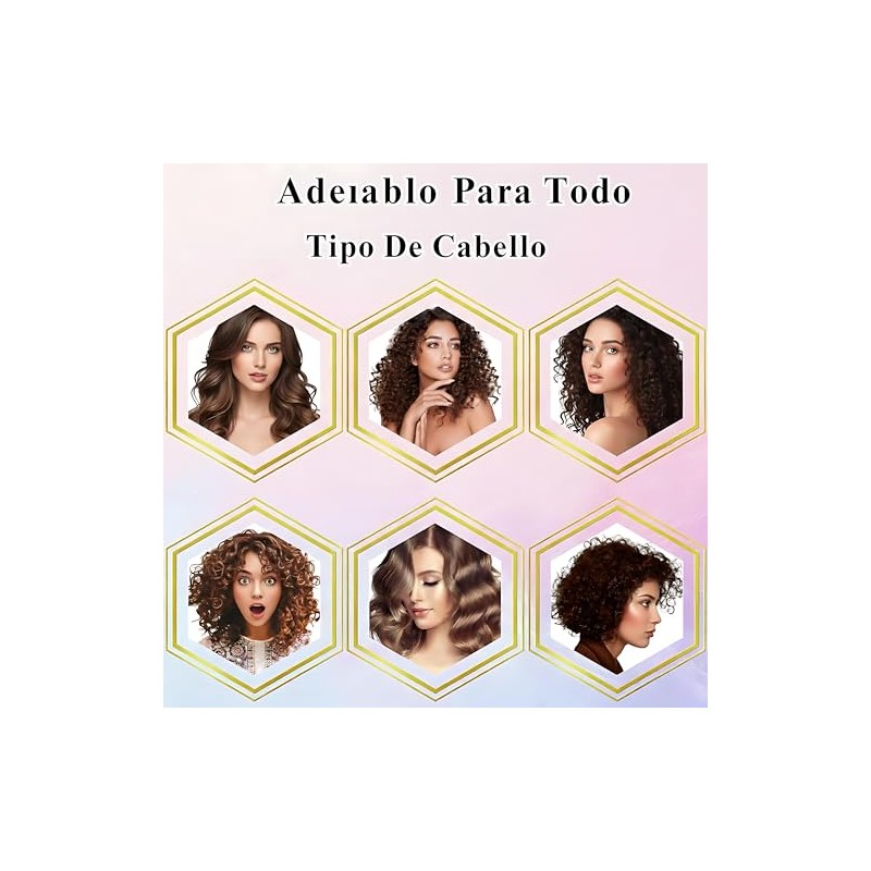 Cepillo para cabello rizado para mujeres,Curly hair brush (Morado)