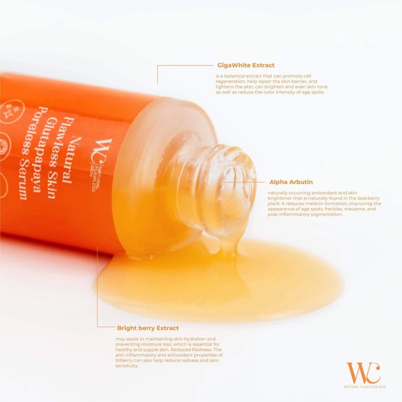 WC SKIN Natural Flawless Skin Glutapapaya Poreless Serum - 30ml