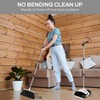 EZKEY Broom and Dustpan Set for Home, 51-in Long Adjustable