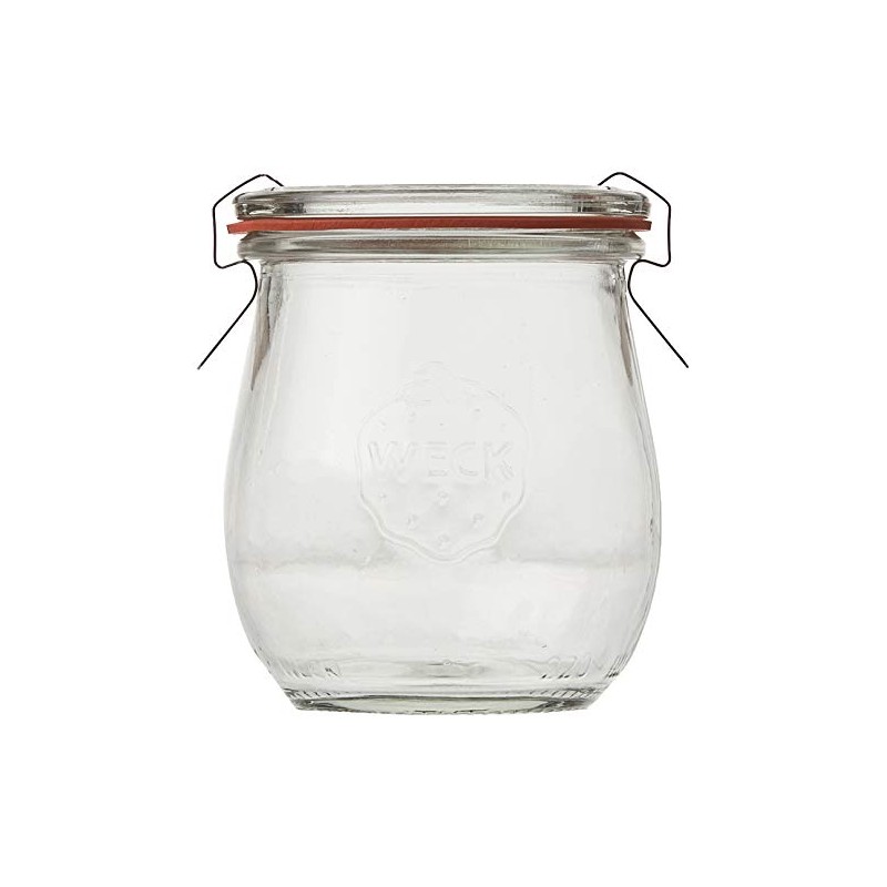 Mini Tulip Jelly Jar with Glass Lids 6 Rings and
