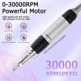 Cofashion Electric Nail Drill Machine 30000RPM Nail Efile Professional Nail File Kit fo...