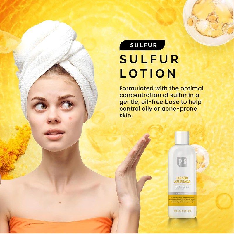 Pili Sulfur Lotion – Helps Control Oily Skin & Reduce