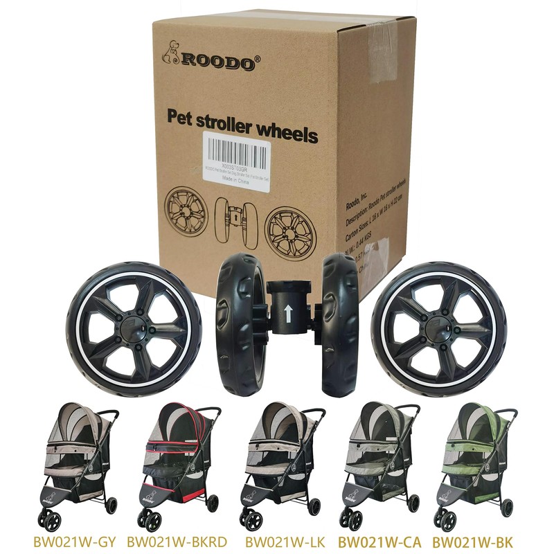 ROODO 3 Wheel Pet Stroller Dedicate Wheel Set,Original,Fast disassembly,Replacement and