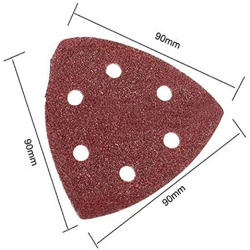 Boxonly 20 Pcs Detail Sander Paper 6 Hole Hook and