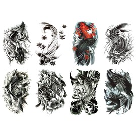 SG008 Buddha Bodhisattva Hannya Reaper Koi Tattoo Stickers Set -