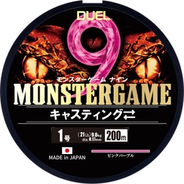 DUEL 9-Strand PE Line Monster Game 9 Casting ⇔ 688.4 ft (200 m) No. 1