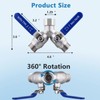 SNUTUYA 304 Stainless Steel Garden Hose Splitter 2 Way Heavy