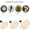 Parrot Bird Wood Perch Stand Platform Rectangle Fan-shaped Shelf Stand