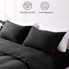 Hafaa Black Pillowcases 2 Pack Brushed Microfiber Plain Pillow Cases