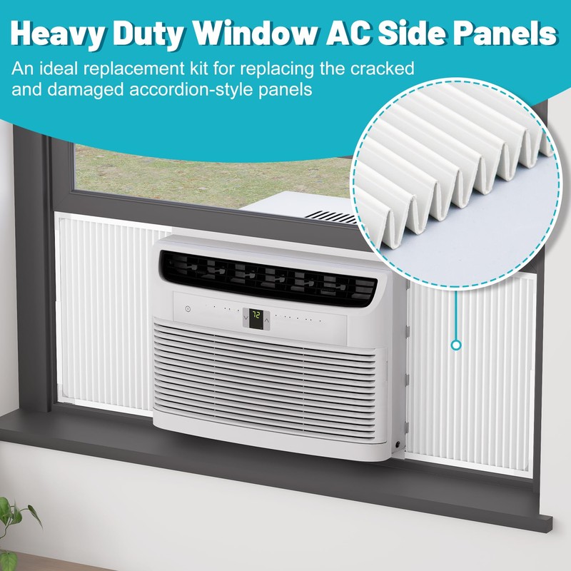 Chiligent Window AC Side Panels, 17" H × 19.25" W