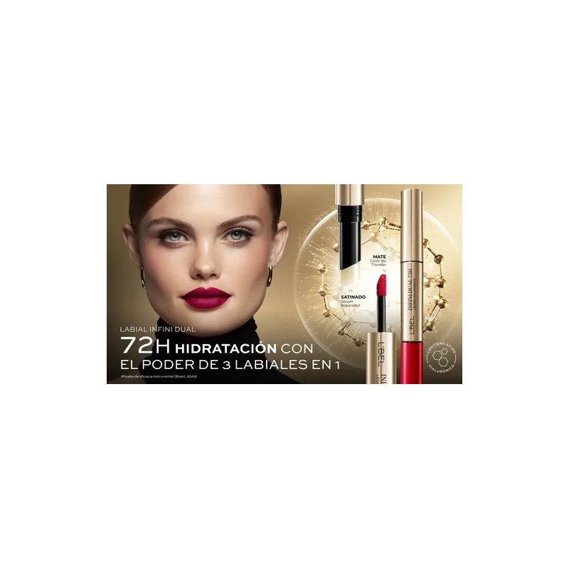 Labial Infini Dual Mate Satinado Lbel
