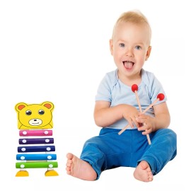Lecute Shop Xilofono Infantil Juguete 5 Notas Madera Musical Didactico