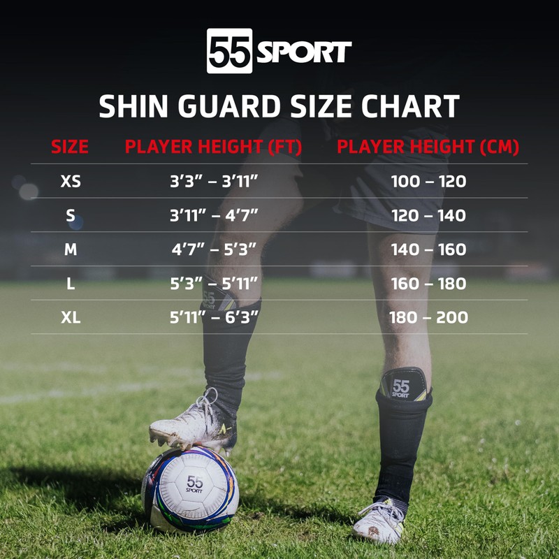 55 Sport Vortex Lite Adult & Junior Protective Football Shin