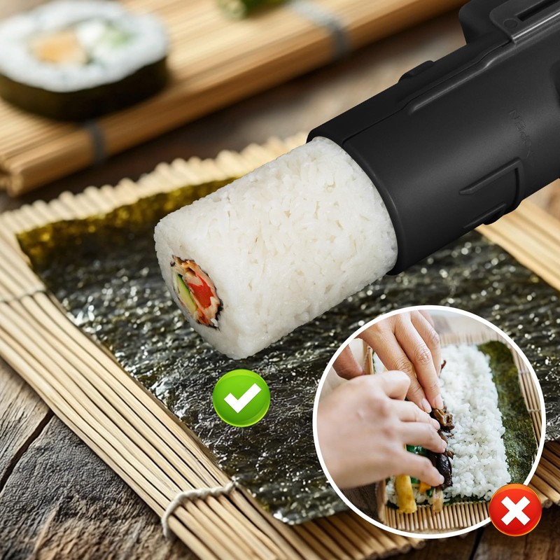 AISHN Sushi Roller 11.8 inches Sushi Bazooka Sushi Maker Chef