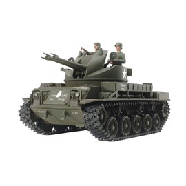 TAMIYA 300035161 Militär 1:35 US Flak Tank M42 Duster, Faithful Replica, Model Building, Crafts, Hobby, Gluing, Plastic Kit, Assembly, Unvarnished
