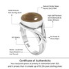 Jeweloporium 925 Sterling Silver Ring for Women Size L Brown