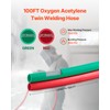 VEVOR Oxygen Acetylene Hose, 1/4-Inch x 100FT Oxy Acetylene Hose