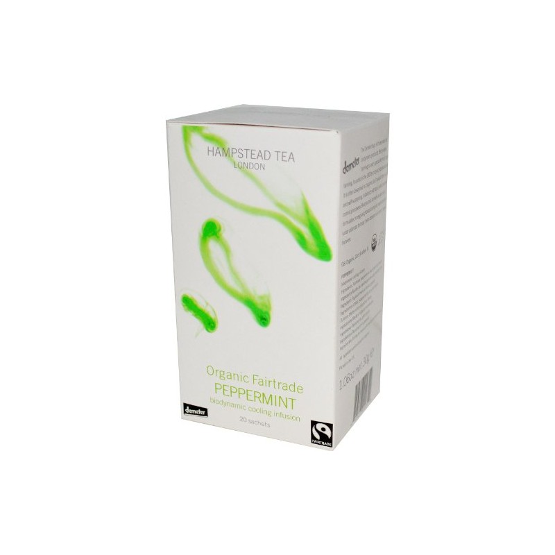 Organic Fairtrade Peppermint, Cooling Infusion, 20 Sachets, 1.06 oz (30