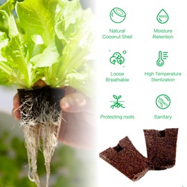 TEZKOLES 50 Pack Round Indoor Contemporary Unfinished Hydroponic Growth Sponge, Suitable for Indoor Hydroponic Garden, Flower Arrangement, Seed Germination, Vegetable Cultivation