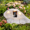 DiDiBirDi Dog Memorial Statue with LED Solar Light,Pet Memorial Stone
