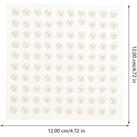 Pegatinas de Perlas Autoadhesivas Beige 10 Hojas Acrílicas 3 Mm a 8mm, para Rostro y Uñas, Uso en Maquillaje Festivo y Manualidades DIY